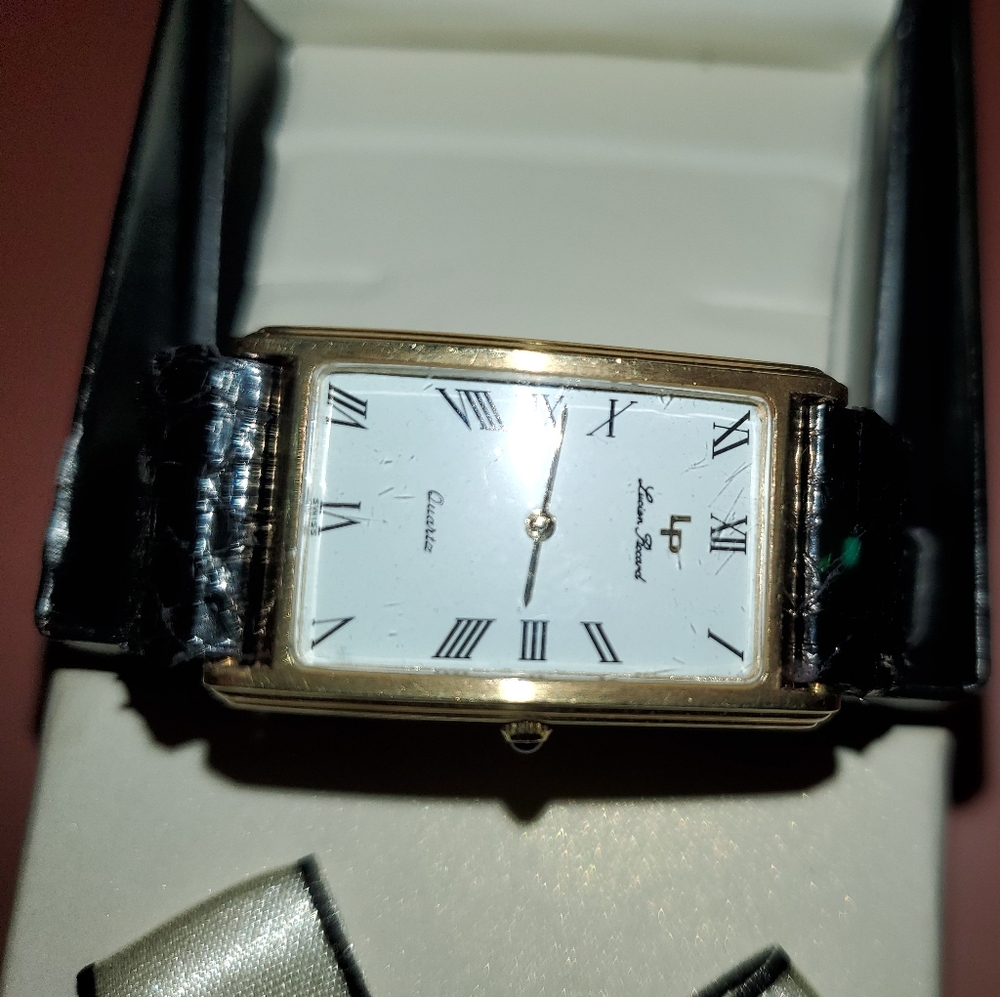 Swiss Made Lucien Piccard 14k Snake Skin Watch